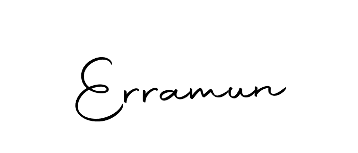 Design your own signature with our free online signature maker. With this signature software, you can create a handwritten (Autography-DOLnW) signature for name Erramun. Erramun signature style 10 images and pictures png