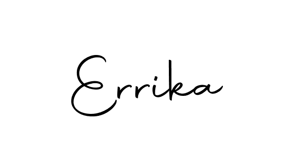 Use a signature maker to create a handwritten signature online. With this signature software, you can design (Autography-DOLnW) your own signature for name Errika. Errika signature style 10 images and pictures png