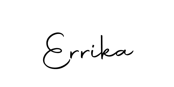 Use a signature maker to create a handwritten signature online. With this signature software, you can design (Autography-DOLnW) your own signature for name Errika. Errika signature style 10 images and pictures png