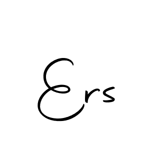 You should practise on your own different ways (Autography-DOLnW) to write your name (Ers) in signature. don't let someone else do it for you. Ers signature style 10 images and pictures png
