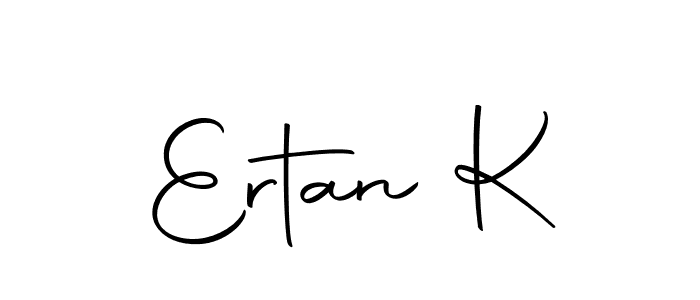 How to make Ertan K name signature. Use Autography-DOLnW style for creating short signs online. This is the latest handwritten sign. Ertan K signature style 10 images and pictures png