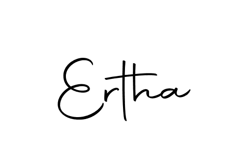 How to make Ertha name signature. Use Autography-DOLnW style for creating short signs online. This is the latest handwritten sign. Ertha signature style 10 images and pictures png