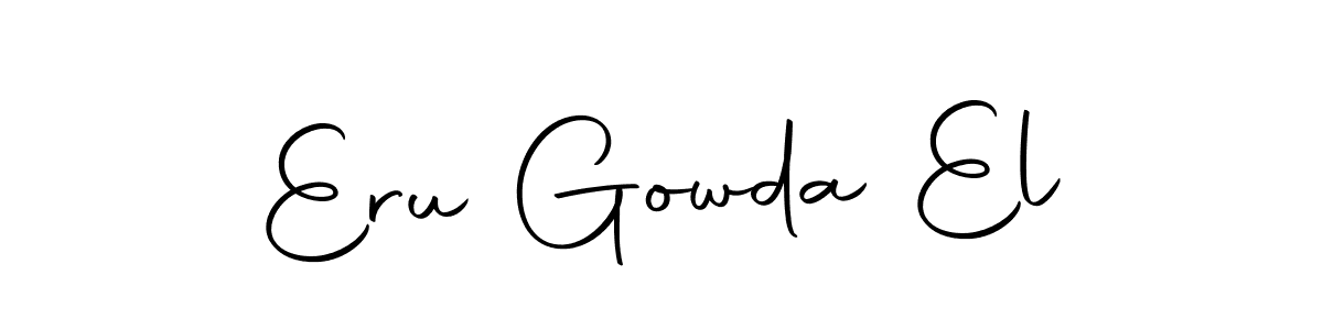 How to make Eru Gowda El name signature. Use Autography-DOLnW style for creating short signs online. This is the latest handwritten sign. Eru Gowda El signature style 10 images and pictures png