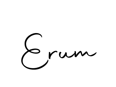 Design your own signature with our free online signature maker. With this signature software, you can create a handwritten (Autography-DOLnW) signature for name Erum. Erum signature style 10 images and pictures png