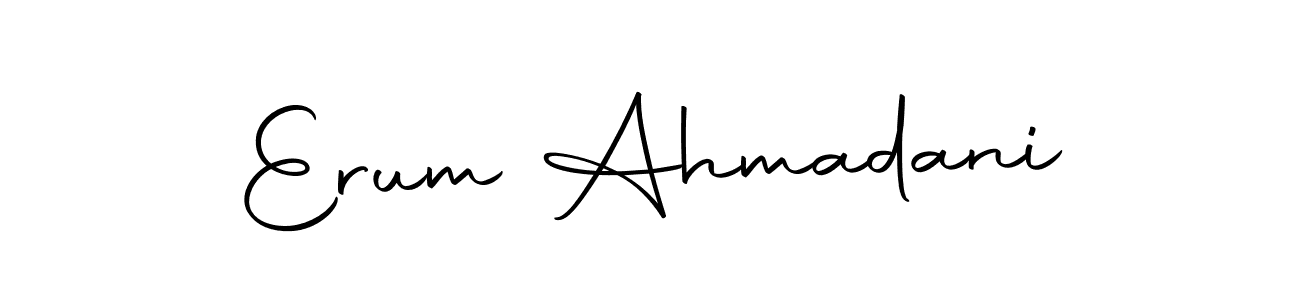 Here are the top 10 professional signature styles for the name Erum Ahmadani. These are the best autograph styles you can use for your name. Erum Ahmadani signature style 10 images and pictures png