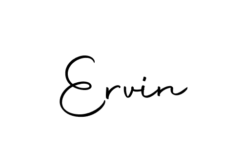 How to make Ervin name signature. Use Autography-DOLnW style for creating short signs online. This is the latest handwritten sign. Ervin signature style 10 images and pictures png