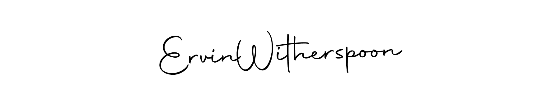 It looks lik you need a new signature style for name Ervin  Witherspoon. Design unique handwritten (Autography-DOLnW) signature with our free signature maker in just a few clicks. Ervin  Witherspoon signature style 10 images and pictures png