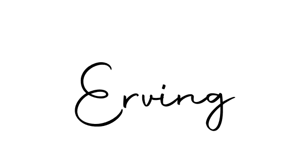 Also we have Erving name is the best signature style. Create professional handwritten signature collection using Autography-DOLnW autograph style. Erving signature style 10 images and pictures png