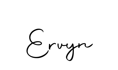 How to make Ervyn name signature. Use Autography-DOLnW style for creating short signs online. This is the latest handwritten sign. Ervyn signature style 10 images and pictures png