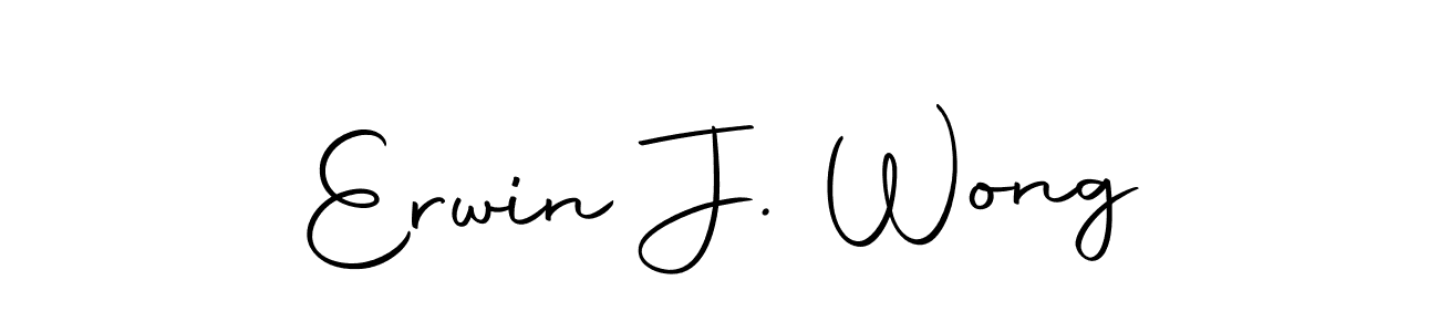 Use a signature maker to create a handwritten signature online. With this signature software, you can design (Autography-DOLnW) your own signature for name Erwin J. Wong. Erwin J. Wong signature style 10 images and pictures png