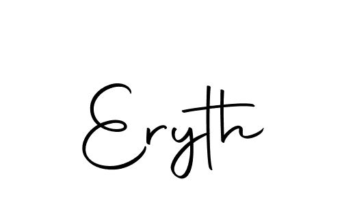 Use a signature maker to create a handwritten signature online. With this signature software, you can design (Autography-DOLnW) your own signature for name Eryth. Eryth signature style 10 images and pictures png