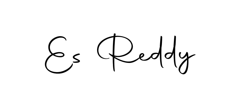 How to make Es Reddy name signature. Use Autography-DOLnW style for creating short signs online. This is the latest handwritten sign. Es Reddy signature style 10 images and pictures png