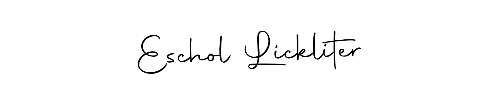 Make a beautiful signature design for name Eschol Lickliter. Use this online signature maker to create a handwritten signature for free. Eschol Lickliter signature style 10 images and pictures png