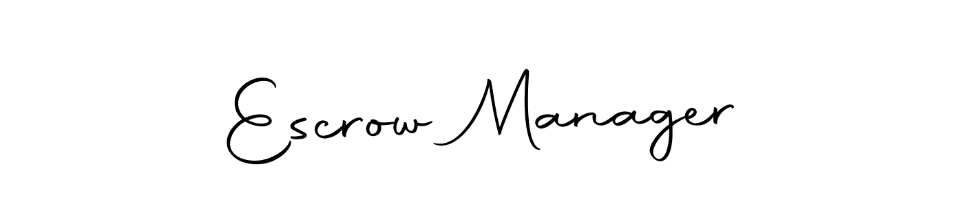 Make a beautiful signature design for name Escrow Manager. Use this online signature maker to create a handwritten signature for free. Escrow Manager signature style 10 images and pictures png