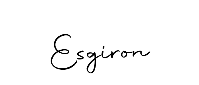 Create a beautiful signature design for name Esgiron. With this signature (Autography-DOLnW) fonts, you can make a handwritten signature for free. Esgiron signature style 10 images and pictures png