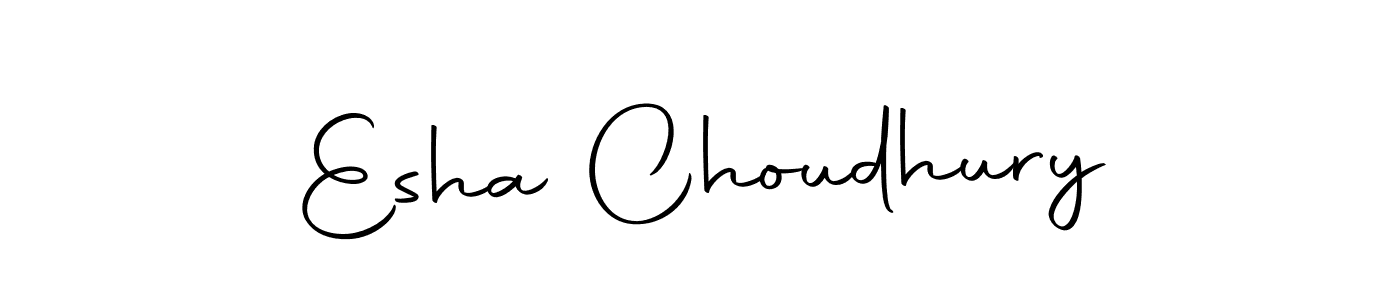 Design your own signature with our free online signature maker. With this signature software, you can create a handwritten (Autography-DOLnW) signature for name Esha Choudhury. Esha Choudhury signature style 10 images and pictures png