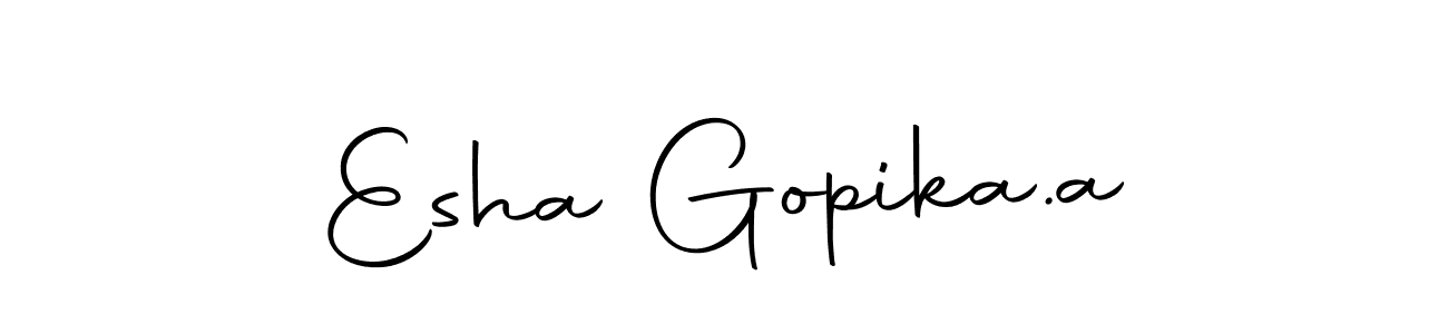 Create a beautiful signature design for name Esha Gopika.a. With this signature (Autography-DOLnW) fonts, you can make a handwritten signature for free. Esha Gopika.a signature style 10 images and pictures png