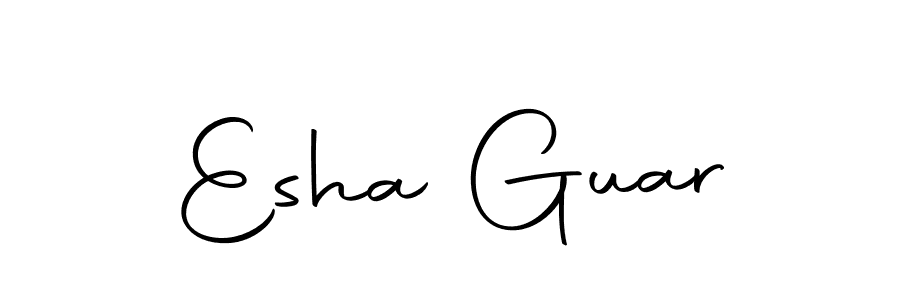 Create a beautiful signature design for name Esha Guar. With this signature (Autography-DOLnW) fonts, you can make a handwritten signature for free. Esha Guar signature style 10 images and pictures png