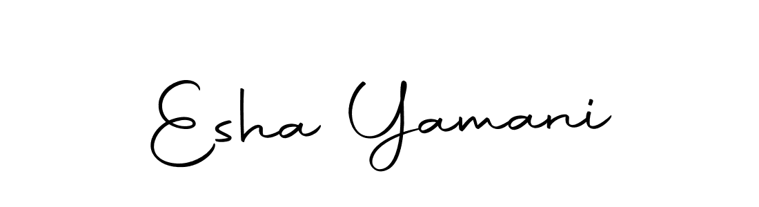 You should practise on your own different ways (Autography-DOLnW) to write your name (Esha Yamani) in signature. don't let someone else do it for you. Esha Yamani signature style 10 images and pictures png