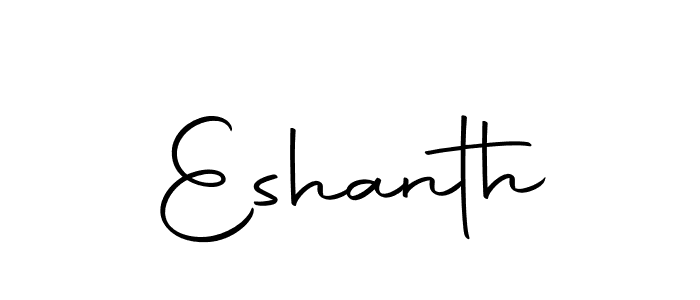 Create a beautiful signature design for name Eshanth. With this signature (Autography-DOLnW) fonts, you can make a handwritten signature for free. Eshanth signature style 10 images and pictures png