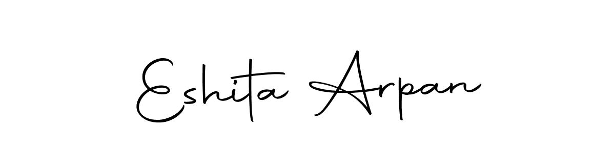Create a beautiful signature design for name Eshita Arpan. With this signature (Autography-DOLnW) fonts, you can make a handwritten signature for free. Eshita Arpan signature style 10 images and pictures png