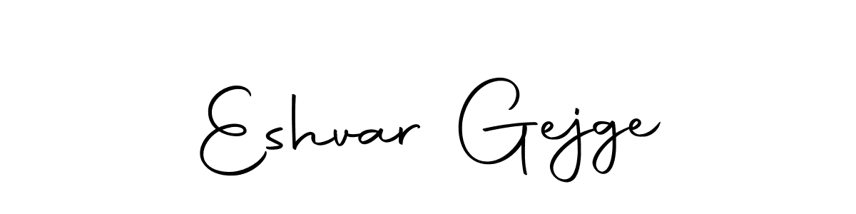 Similarly Autography-DOLnW is the best handwritten signature design. Signature creator online .You can use it as an online autograph creator for name Eshvar Gejge. Eshvar Gejge signature style 10 images and pictures png