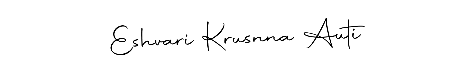 This is the best signature style for the Eshvari Krusnna Auti name. Also you like these signature font (Autography-DOLnW). Mix name signature. Eshvari Krusnna Auti signature style 10 images and pictures png