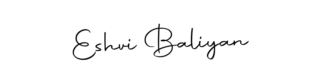 Create a beautiful signature design for name Eshvi Baliyan. With this signature (Autography-DOLnW) fonts, you can make a handwritten signature for free. Eshvi Baliyan signature style 10 images and pictures png