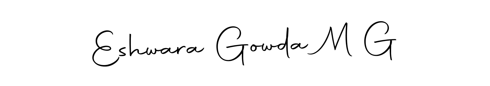 You can use this online signature creator to create a handwritten signature for the name Eshwara Gowda M G. This is the best online autograph maker. Eshwara Gowda M G signature style 10 images and pictures png