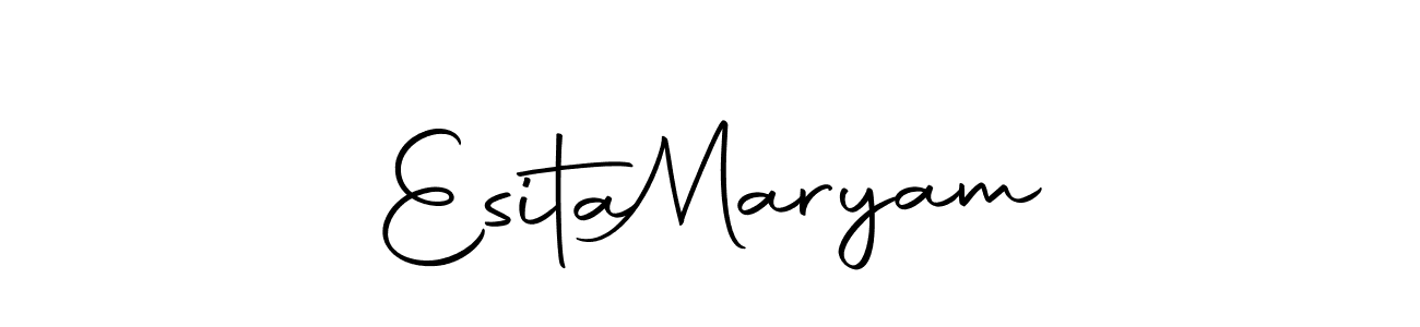 Make a beautiful signature design for name Esita  Maryam. With this signature (Autography-DOLnW) style, you can create a handwritten signature for free. Esita  Maryam signature style 10 images and pictures png