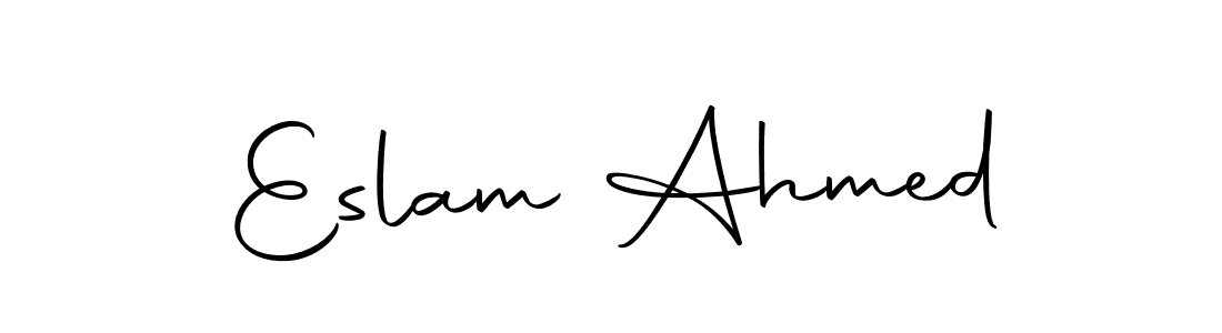 Use a signature maker to create a handwritten signature online. With this signature software, you can design (Autography-DOLnW) your own signature for name Eslam Ahmed. Eslam Ahmed signature style 10 images and pictures png