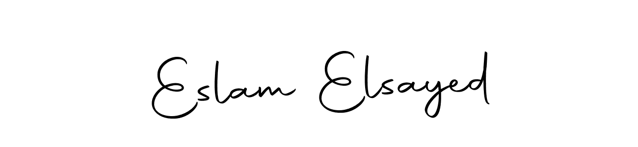 Design your own signature with our free online signature maker. With this signature software, you can create a handwritten (Autography-DOLnW) signature for name Eslam Elsayed. Eslam Elsayed signature style 10 images and pictures png