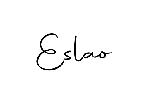 Design your own signature with our free online signature maker. With this signature software, you can create a handwritten (Autography-DOLnW) signature for name Eslao. Eslao signature style 10 images and pictures png