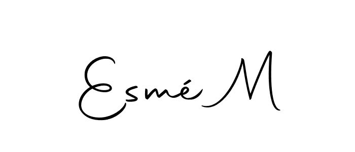 Autography-DOLnW is a professional signature style that is perfect for those who want to add a touch of class to their signature. It is also a great choice for those who want to make their signature more unique. Get Esmé M name to fancy signature for free. Esmé M signature style 10 images and pictures png