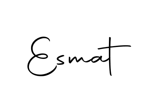 Use a signature maker to create a handwritten signature online. With this signature software, you can design (Autography-DOLnW) your own signature for name Esmat. Esmat signature style 10 images and pictures png