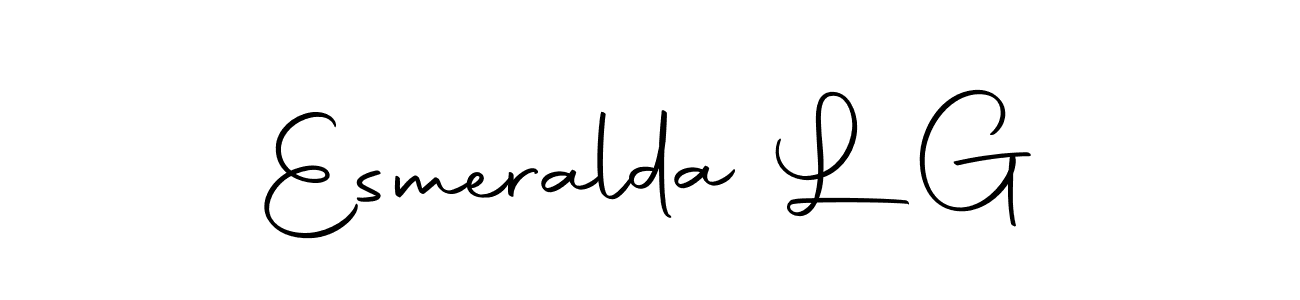 Create a beautiful signature design for name Esmeralda L G. With this signature (Autography-DOLnW) fonts, you can make a handwritten signature for free. Esmeralda L G signature style 10 images and pictures png