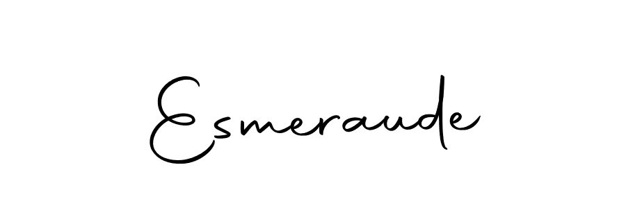 Design your own signature with our free online signature maker. With this signature software, you can create a handwritten (Autography-DOLnW) signature for name Esmeraude. Esmeraude signature style 10 images and pictures png