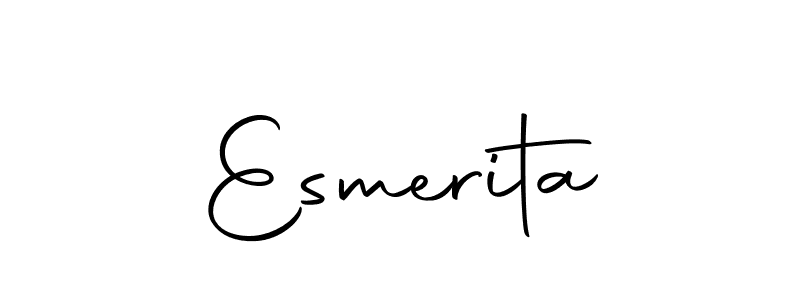 You should practise on your own different ways (Autography-DOLnW) to write your name (Esmerita) in signature. don't let someone else do it for you. Esmerita signature style 10 images and pictures png