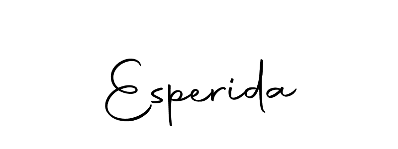 Create a beautiful signature design for name Esperida. With this signature (Autography-DOLnW) fonts, you can make a handwritten signature for free. Esperida signature style 10 images and pictures png