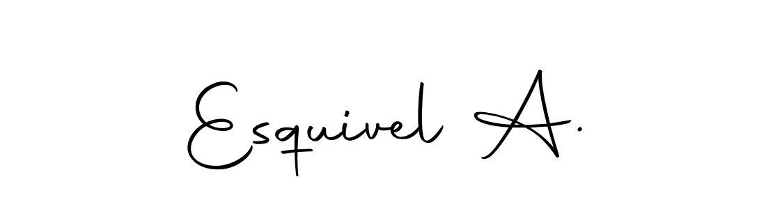 How to make Esquivel A. name signature. Use Autography-DOLnW style for creating short signs online. This is the latest handwritten sign. Esquivel A. signature style 10 images and pictures png