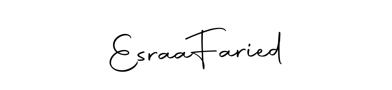 Create a beautiful signature design for name Esraa  Faried. With this signature (Autography-DOLnW) fonts, you can make a handwritten signature for free. Esraa  Faried signature style 10 images and pictures png