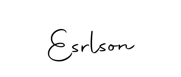 How to make Esrlson name signature. Use Autography-DOLnW style for creating short signs online. This is the latest handwritten sign. Esrlson signature style 10 images and pictures png