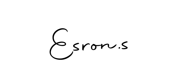 Create a beautiful signature design for name Esron.s. With this signature (Autography-DOLnW) fonts, you can make a handwritten signature for free. Esron.s signature style 10 images and pictures png