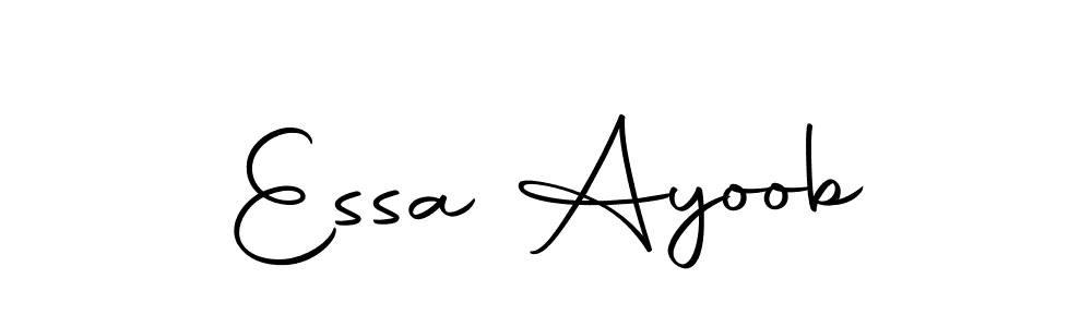 Use a signature maker to create a handwritten signature online. With this signature software, you can design (Autography-DOLnW) your own signature for name Essa Ayoob. Essa Ayoob signature style 10 images and pictures png