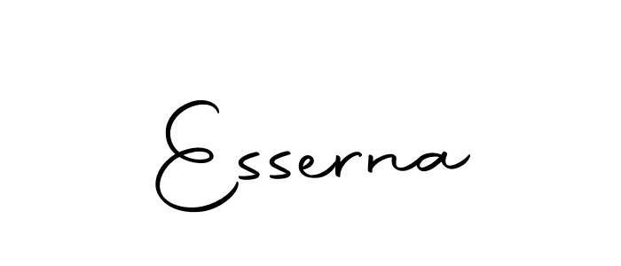 Use a signature maker to create a handwritten signature online. With this signature software, you can design (Autography-DOLnW) your own signature for name Esserna. Esserna signature style 10 images and pictures png