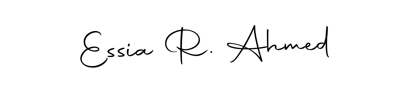 You should practise on your own different ways (Autography-DOLnW) to write your name (Essia R. Ahmed) in signature. don't let someone else do it for you. Essia R. Ahmed signature style 10 images and pictures png