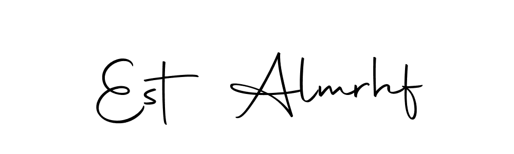 How to make Est Almrhf name signature. Use Autography-DOLnW style for creating short signs online. This is the latest handwritten sign. Est Almrhf signature style 10 images and pictures png