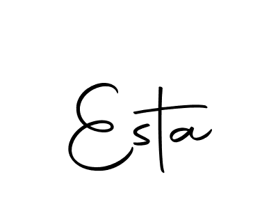 Similarly Autography-DOLnW is the best handwritten signature design. Signature creator online .You can use it as an online autograph creator for name Esta. Esta signature style 10 images and pictures png