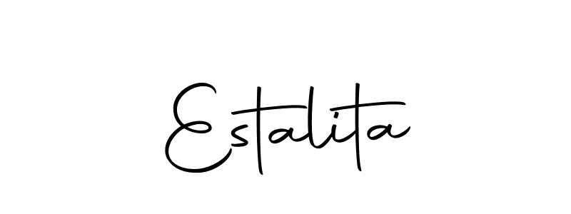 Create a beautiful signature design for name Estalita. With this signature (Autography-DOLnW) fonts, you can make a handwritten signature for free. Estalita signature style 10 images and pictures png