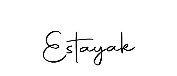 Estayak stylish signature style. Best Handwritten Sign (Autography-DOLnW) for my name. Handwritten Signature Collection Ideas for my name Estayak. Estayak signature style 10 images and pictures png